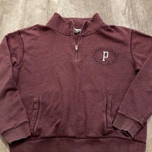 PINK: 1/2 zip pullover sweatshirt